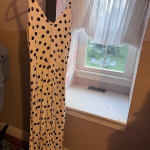 Zara Black and White Polka Dot Maxi Dress